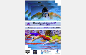 Championnats de Ligue AuRA Hiver - 25 m Romans sur Isère